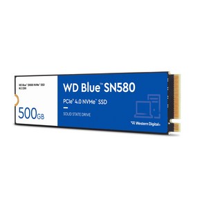 Westen Digital SSD 500GB WD Blue SN580 M.2-2280 NVMe WDS500G3B0E-EC 웨스턴 디지털 내장