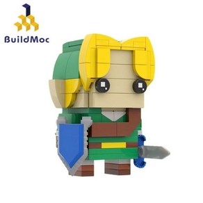 Buildmoc-Zeldaing 와일드 브레스 링크 스컬 키즈 Kass Lynel Brickheadz 애니메이션 피규어 MOC 블록 선