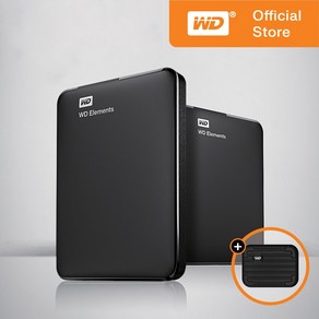 WD 외장하드 NEW Elements Potable / 파우치, 1TB, 1