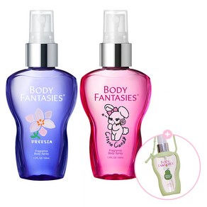 [키링랜덤증정] 바디판타지 프리지아+코튼캔디 바디스프레이 50ml, 2개, 50g