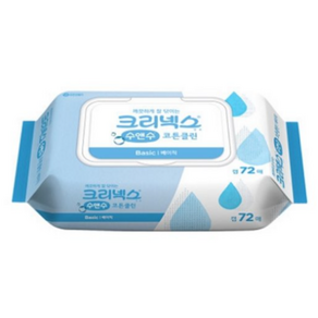 크리넥스 수앤수 코튼클린 물티슈 베이직 캡형 72매