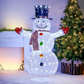 150cm LED 폴딩 헬로우 눈사람 대형 크리스마스장식, 1개