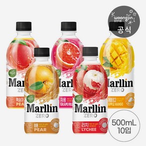 웅진 자연은 더말린 제로 500ml x10개 자몽 복숭아 애플망고 리치 배 246175, 배 10펫