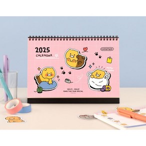 카카오프렌즈 춘식이 오디너리 2025 베이직 탁상 캘린더 달력 핑크