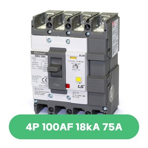 LS 산업용 누전차단기 EBN104c 4P 100AF 18kA 60A 75A 100A 경제형ELCB, 1개