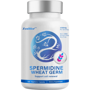 고함량 스퍼미딘 스페르미딘 15mg Spemidine 밀배아추출물 천연폴리아민 nk셀 부스터 오토파지 비타민B1 아연, 1병, 120정, 1개