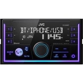 JVC KDSR87BT 블루투스 CD 카 스테레오 USB 포트 포함 – AM/FM 라디오 MP3 플레이어 고콘트라스트 LCD 분리 가능한 페이스 플레이트 싱글 DIN 13밴드