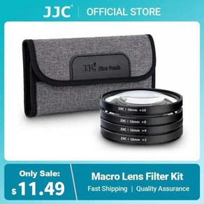 카메라렌즈필터 JJC 프로페셔널 매크로 클로즈업 렌즈 필터 키트 및 4 슬롯 백 2 8 10 49mm 55mm 58mm 62mm 67mm 77mm, 40.5mm, 1.40.5mm, 40.5mm