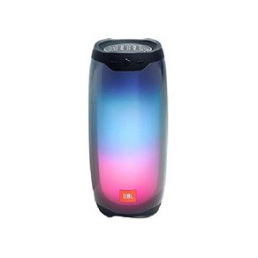 JBL Pulse 4 - 휴대용 블루투스 스피커 LED 방수 12시간 재생 (블랙/화이트) 캠핑 피크니 욕실 야외 스피커