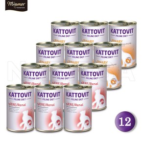 카토빗 유리너리 6p + 레날 6p 135ml X 12개 고양이 캔