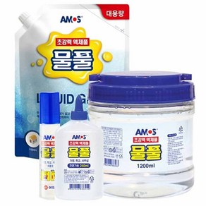 초강력 물풀 아모스 액체풀 1200ml, 아모스 물풀 1200ml 초강력 액체, 1개