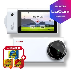 [25년신상]LaCam 세계최초 신개념 카메라 레이저 풀터치LCD 골프 거리측정기+스릭슨Q-STAR골프볼12알, 화이트_볼포함