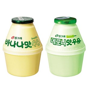 빙그레 단지우유 바나나우유8개+메로나우유8개, 16개, 240ml