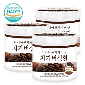 푸른들판 간편한 러시아 차가 버섯 환 haccp 인증 CHAGA MUSHROOM 추천, 200g, 3개