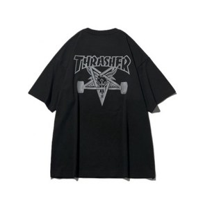 트래셔 THRASHER 펜타그램 반팔 티셔츠 블랙 매장정품 114646