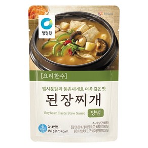 청정원 요리한수 된장찌개양념, 1개, 150g