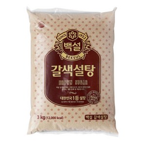 [백설] 황설탕 3kg, [5119780]옵션없음