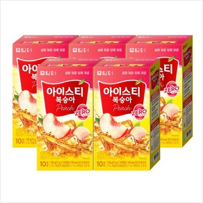 담터 제로슈가 아이스티 복숭아 10입x5박스, 50개, 13ml