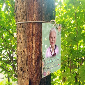 [고급]수목장 수목원 추모 영정액자 메탈 위패, 가로, 12번