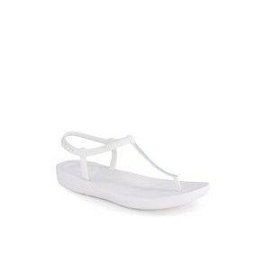 [백화점정품] 핏플랍 샌들 25 S/S 아이쿠션 크리스탈 T 스트랩 플립플랍 여성화 FFSO5E412 WT(우븐화이트)
