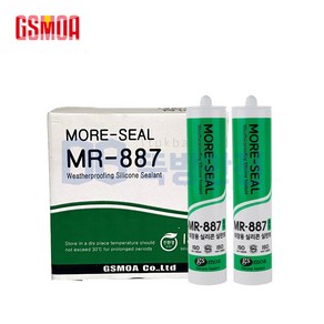 모아 MR-887 무초산 외부용실리콘 렉산 석재 외장 내후성, 백색, 1개