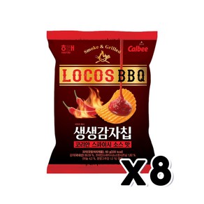 생생감자칩 코리안 스파이시소스맛 봉지스낵 60g x 8개