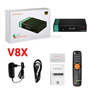 DVB S2X 위성 TV 수신기 GTmedia V8X 지원 와이파이 클 셋톱 박스 자동 롤 PowerVu RJ45 내장