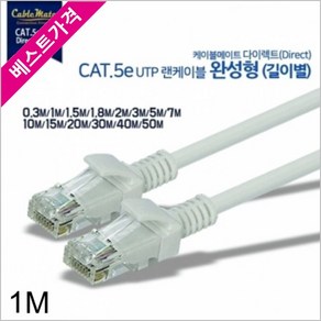 ONSHOP 랜선시리즈 CAT.5e UTP 다이렉트 랜케이블 1미터, 1개