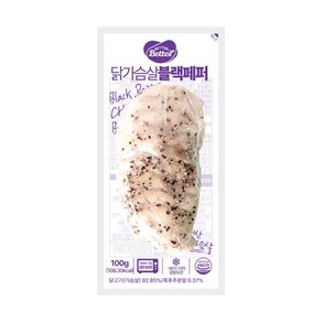 베러앤베러 닭가슴살 블랙페퍼 슬라이스, 100g, 1개