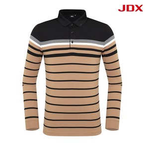 [[JDX] NC 일산] 남성 JDX 23' F/W 스트라이프 요꼬에리 티셔츠 X2TLU3445BK