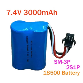 MN128 MN38 MN78 등 RC카 리튬이온배터리 18650 7.4V 3000MAH, 1개, 배터리