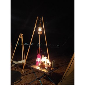 삼각렌턴걸이 우드파일드라이버 J&H CAMPING, 네츄럴세다톤, 스테인레스, 0, 1개