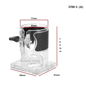 목재 라우터 베이스 전기 트리머 목공 트리밍 밀링 머신 Makita RT0701CWORX WU601 용, 1개, 03 빨간_01 CHINA