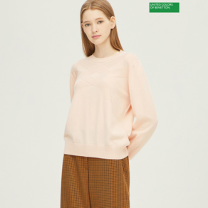 베네통 Benetton logo jacquad sweate 2F 1135U1044 19Z