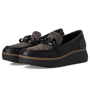 [ 1045807 ] Clarks 여성용 Zylah May 로퍼 블랙 콤비 직물 가죽