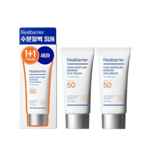 리얼베리어 세라 수분 장벽 선크림 SPF50+ PA++++, 50ml, 2개