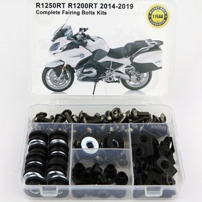 R1250RT R1200RT 2014 2019 2020 2021 2022 2023 2024 오토바이 적합 완전 페어링 볼트 키트 클립 너트 나사 스틸, Titanium, 1개