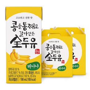 전두유 콩을 통째로 갈아만든 전 두유 바나나, 190ml, 32개