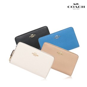 코치 미디움 ID 윈도우 지퍼 중지갑 C4124 Medium Id Zip Wallet