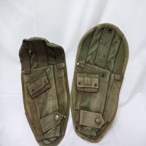 WW2 빈티지레어 미군 야삽피 캔버스 구형피 야삽 케이스 야삽피 MADE IN USA, 1개, 중고 야삽케이스