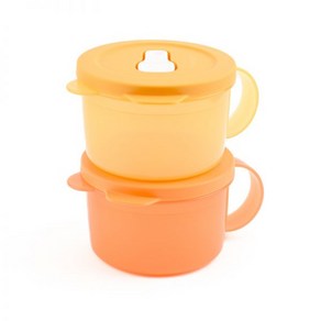 Tupperware 타파웨어 도시락상자 전자렌지 크리스탈 보관용기 휴대용 도시락 460ML 2종세트