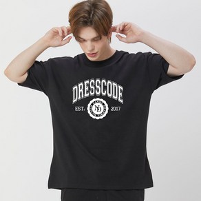 DRESSCODE 오버핏 프리팅 티셔츠 반팔티 프린트 레터링 남자 면티