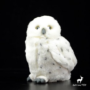 귀여운 화이트 올빼미 봉제 부엉이 인형, 단일, 18cm, 1개