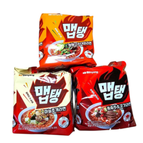 삼양 맵탱라면 3종(맵탱마늘조개라면 +맵탱흑후추소고기라면+ 맵탱청양고추대파라면 ), 1세트