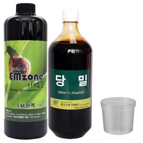 이엠허브 천연미생물 EM원액 1000ml + EM당밀 900ml