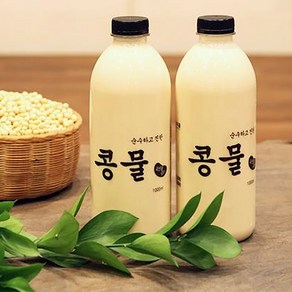 맷돌로 갈아만든 순진식품 콩물 1000ml X 3병 (국산콩 사용 국산 콩국수콩국물), 3개, 500ml