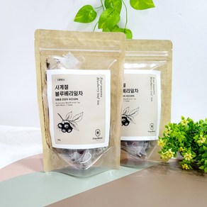 이루모니 블루베리잎차 눈에좋은 건강한 티백 꽃 차 TEA, 블루베리잎차20g(20티백)1+1, 20g, 2개, 20개입, 1g