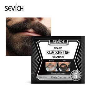 Sevich 15ml 수염 헤어 블랙 샴푸 5min 만으로 수염을 검은색으로 빠르게 염색하고 4주 동안 착색하여 수염을 보양하는 제품 배송 장소: 중국 색상: 5개, 1개