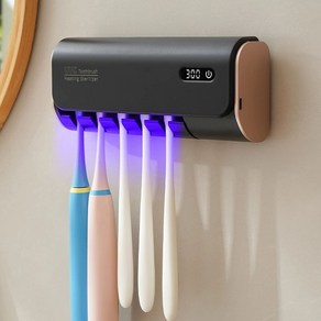 [미봄가전] 칫솔살균기 5구 uv 칫솔거치대, 블랙
