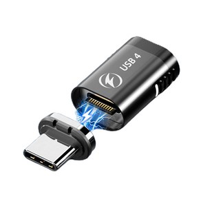 140W 빠른 충전 기능이있는 USB C 어댑터 8K 비디오 전송 자석 연결 스마트 폰 랩톱에 적합합니다., 직선 머리, 1개